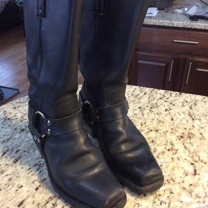 Frye 12R harness boots, black. Size 6.5.